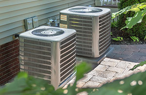 AC units behind house