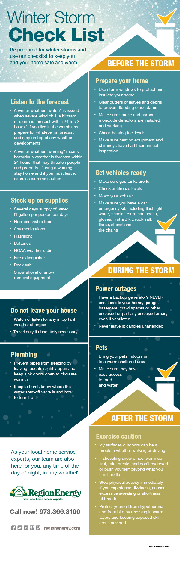 Winter storm checklist infographic